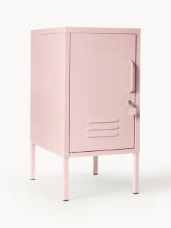 Niños Mustard Made Mesita de noche de metal The Shorty, apertura de puerta izquierda o derecha