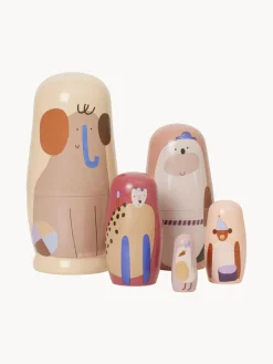 Niños Ferm Living Kids Muñecos nido de madera Schima Superba, 5 uds.