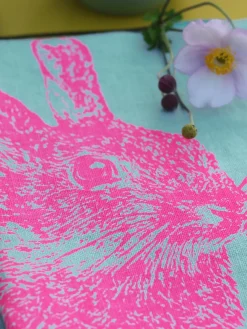Frohstoff Paño de cocina de lino artesanal Wild Rabbit^ Textiles De Cocina Y Manteles|Textiles De Cocina