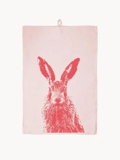 Frohstoff Paño de cocina de lino artesanal Feldhase