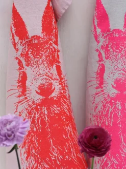 Frohstoff Paño de cocina de lino artesanal Feldhase