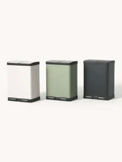 Westwing Collection Papelera con pedal Rafa, 2x30 L^ Cubos De Basura Y Reciclaje|Almacenaje De Cocina