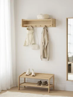 Rowico Home Perchero de pared de madera de roble Hillmond^ Percheros De Pared