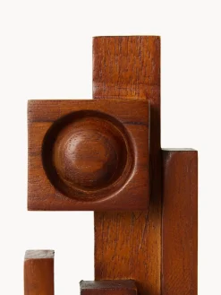 HKLIVING Pieza decorativa de madera de teca Skyline^ Figuras Decorativas|Decoración