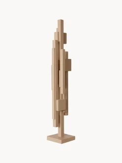 HKLIVING Pieza decorativa de madera de teca Skyline^ Figuras Decorativas|Jarrones