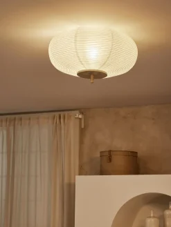 Westwing Collection Plafón de papel de arroz de diseño Misaki