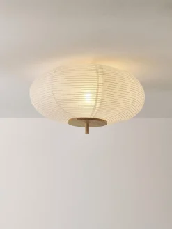Westwing Collection Plafón de papel de arroz de diseño Misaki