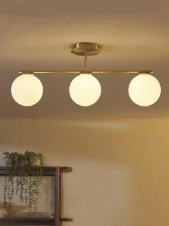 Westwing Collection Plafón de vidrio opalino Atlanta^ Plafones|Lámparas De Techo