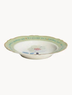 Bitossi Home Plato hondo artesanal de porcelana Hibiscus