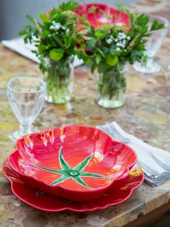 BORDALLO PINHEIRO Plato hondo Tomato, 2 uds.^ Platos Hondos|Vajillas Completas