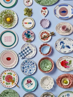 Bitossi Home Plato llano artesanal de porcelana Geranium