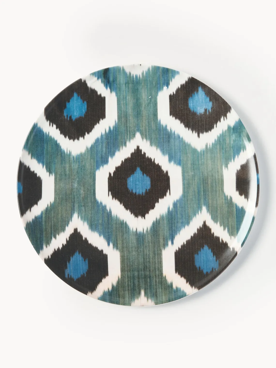 Les Ottomans Plato llano artesanal de porcelana Ikat^ Platos Llanos|Vajillas Completas