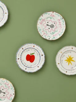 Bitossi Home Plato postre artesanal de porcelana Apple