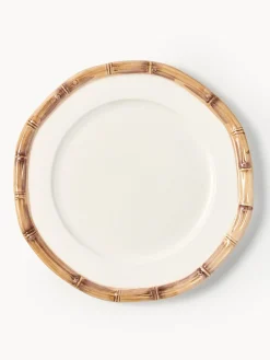 Les Ottomans Plato postre pintado a mano Bamboo
