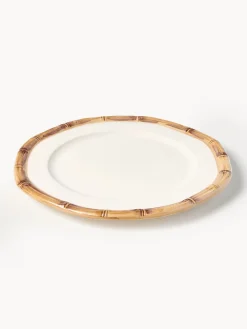 Les Ottomans Plato postre pintado a mano Bamboo