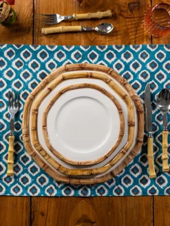 Les Ottomans Plato postre pintado a mano Bamboo