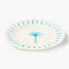 Les Ottomans Plato postre pintado a mano The Palms