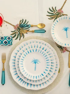 Les Ottomans Plato postre pintado a mano The Palms