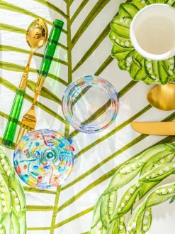 Les Ottomans Plato postre pintado a mano Lily of the Valley^ Vajillas Completas|Menaje De Mesa