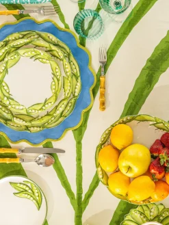 Les Ottomans Plato postre pintado a mano Lily of the Valley^ Vajillas Completas|Menaje De Mesa