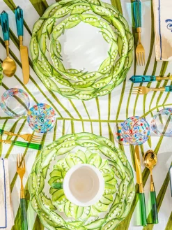 Les Ottomans Plato postre pintado a mano Lily of the Valley^ Vajillas Completas|Menaje De Mesa