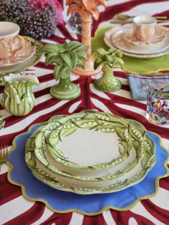 Les Ottomans Plato postre pintado a mano Lily of the Valley^ Vajillas Completas|Menaje De Mesa