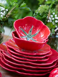 BORDALLO PINHEIRO Plato Tomato, 4 uds.^ Platos De Postre|Vajillas Completas