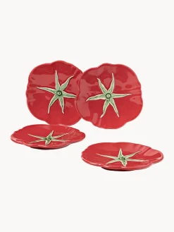 BORDALLO PINHEIRO Plato Tomato, 4 uds.^ Platos De Postre|Vajillas Completas