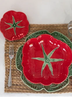 BORDALLO PINHEIRO Plato Tomato, 4 uds.^ Platos De Postre|Vajillas Completas