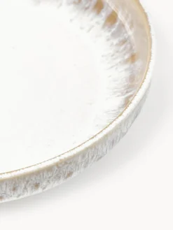 Westwing Collection Platos de pasta artesanales con esmalte reactivo Danza, 4 uds.