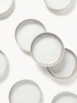 Westwing Collection Platos de pasta artesanales con esmalte reactivo Danza, 4 uds.