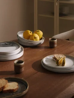 Westwing Collection Platos de pasta artesanales con esmalte reactivo Danza, 4 uds.