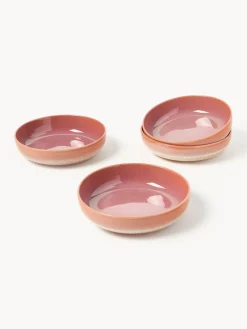 Westwing Collection Platos hondos con esmalte reactivo Havana, 4 uds.