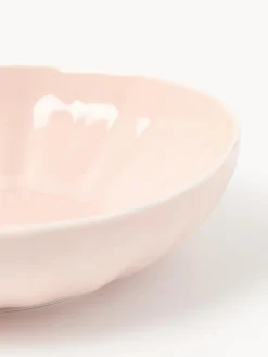 Westwing Collection Platos hondos de porcelana con relieves Sali, 4 uds.