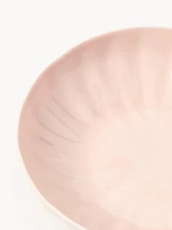 Westwing Collection Platos hondos de porcelana con relieves Sali, 4 uds.