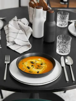 Broste Copenhagen Platos llanos artesanales de porcelana Salt, 4 uds.