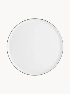 Broste Copenhagen Platos llanos artesanales de porcelana Salt, 4 uds.