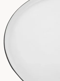 Broste Copenhagen Platos llanos artesanales de porcelana Salt, 4 uds.