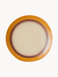 HKLIVING Platos llanos artesanales de gres 70´s, 2 uds.^ Platos Llanos|Vajillas Completas