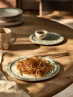 Westwing Collection Platos llanos artesanales Bernardo, 4 uds.^ Platos Llanos|Vajillas Completas