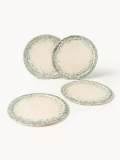 Westwing Collection Platos llanos artesanales Bernardo, 4 uds.^ Platos Llanos|Vajillas Completas