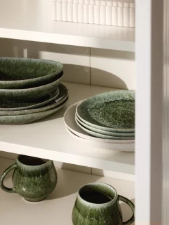 Westwing Collection Platos llanos artesanales de forma orgánica Macey, 4 uds.