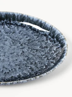 Westwing Collection Platos llanos artesanales de forma orgánica Macey, 4 uds.