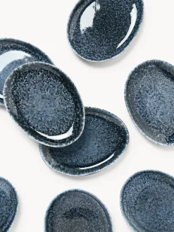 Westwing Collection Platos llanos artesanales de forma orgánica Macey, 4 uds.