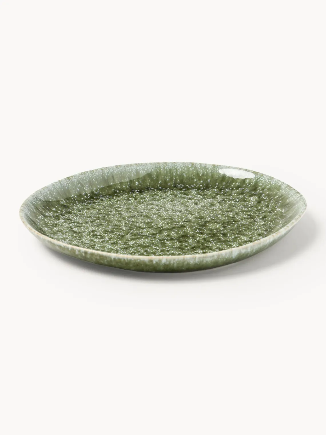 Westwing Collection Platos llanos artesanales con forma orgánica Macey, 4 uds.