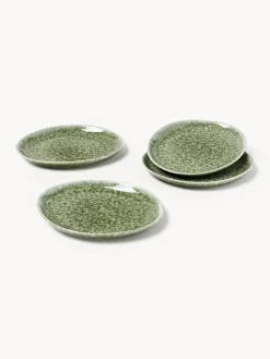 Westwing Collection Platos llanos artesanales con forma orgánica Macey, 4 uds.