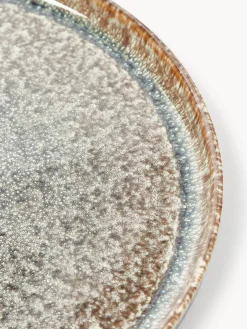 Westwing Collection Platos llanos artesanales con esmalte reactivo Danza, 4 uds.^ Platos Llanos|Vajillas Completas