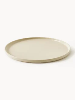 Westwing Collection Platos llanos artesanales Lowri, 4 uds.^ Platos Llanos|Vajillas Completas