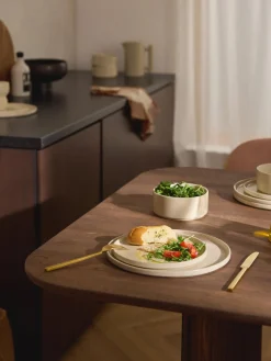 Westwing Collection Platos llanos artesanales Lowri, 4 uds.^ Platos Llanos|Vajillas Completas