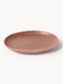 Westwing Collection Platos llanos artesanales de forma orgánica Macey, 4 uds.